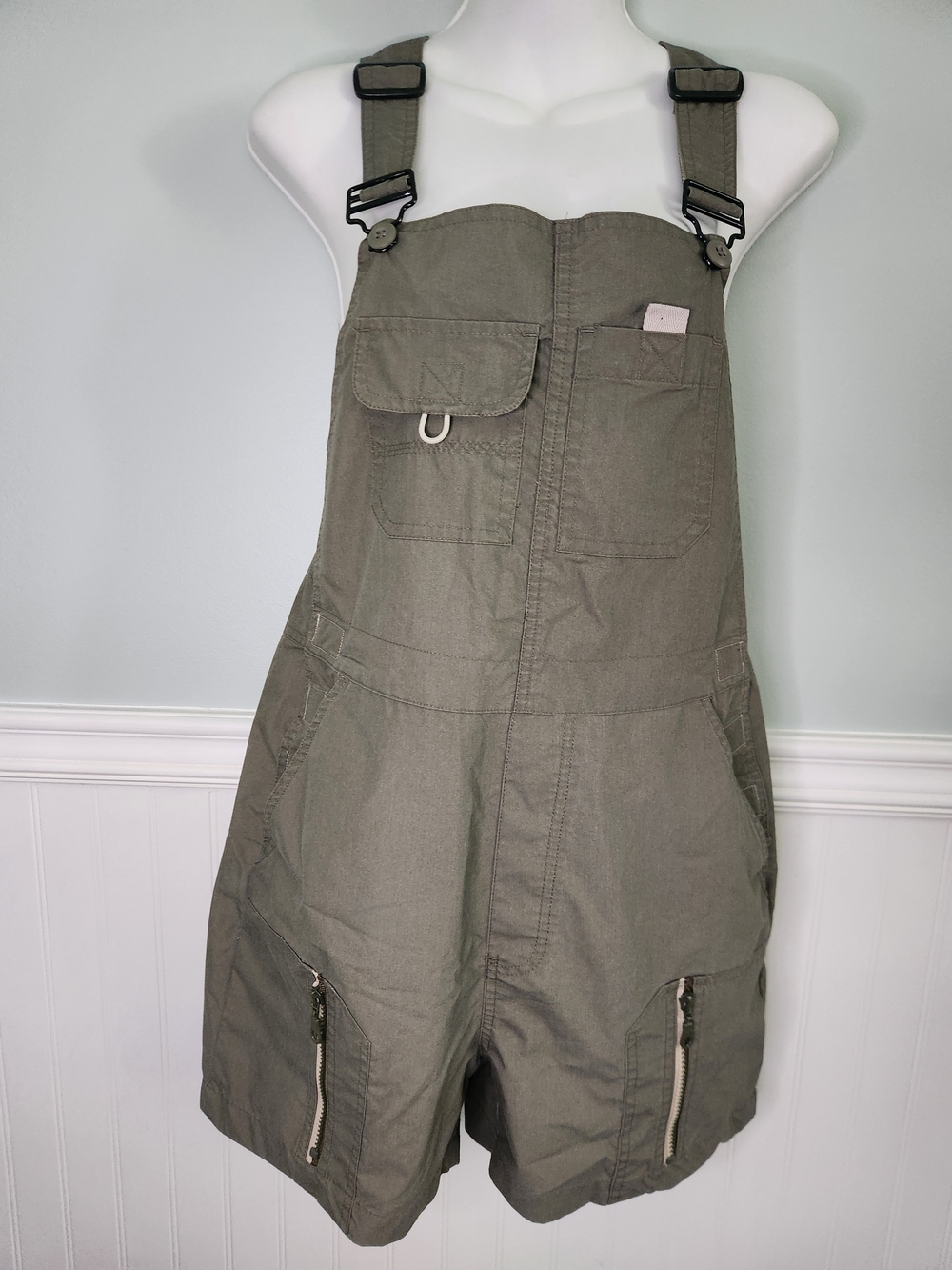 Unisex Olive Short Adjustible Overalls by NO Excuses Workwear Mens Size S